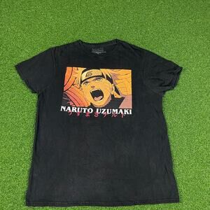 Naruto Shippuden Collection Black Short Sleeve Naruto Uzumaki T-Shirt M
